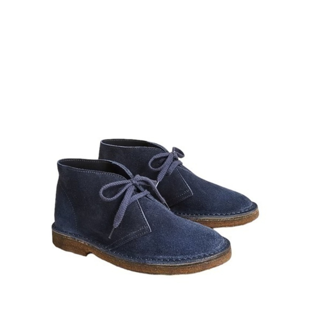 Crewcuts Navy Blue Suede MacAlister Lace Up Boys Boots